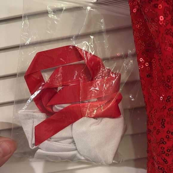 Dance Costume Revolution RC19722 Red Large Adult Child Jazz Sequin Tap - Picture 3 of 7